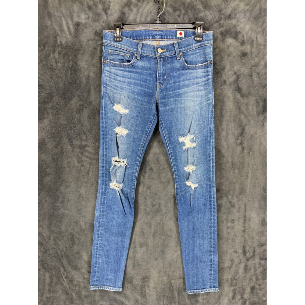 Levi Strauss Made in Japan Selvedge Distressed Slim Jeans Blue Sample‎ Size 27